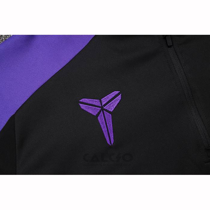Tuta da Track di Felpa FC Barcellona Bambino 2025-2026 Nero Purpura